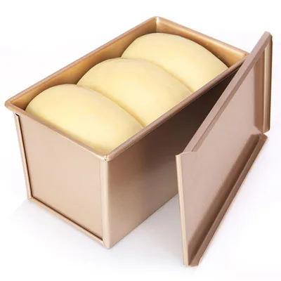 Produktbild von Für 450g Teig Toastbrotbackform Backen Backen Backen Kuchen Brotbackform mit Limette (Goldenes Rechteck glatt)
