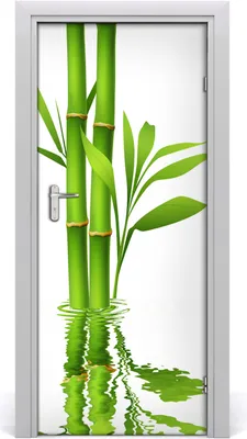 Produktbild von Tulup Türaufkleber 85x205 cm Dekorative Aufkleber Selbstklebend Wasserdichte Tapete Abnehmbar Schlafzimmer Wohnzimmer Wohnkultur - Bambuswand
