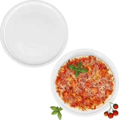Obrázek produktu pro Sada 2 ks talířů na pizzu Bianco XL, Ø 33,5 cm, talíře pro 2 osoby, bílé, velké