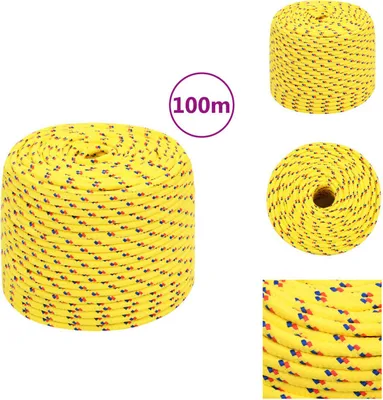 Produktbild von vidaXL Bootsseil Gelb 6 mm 100 m Polypropylen - Seile
