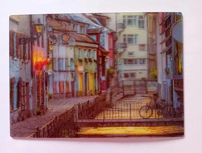 Produktbild von 3 D Ansichtskarte Freiburg im Breisgau, Postkarte Wackelkarte Hologrammkarte, Fahrrad