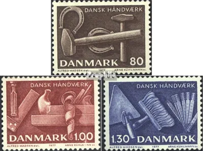 Produktbild von Briefmarken Dänemark 1977 Mi 645-647 (kompl.Ausg.) postfrisch Dänisches Handwerk