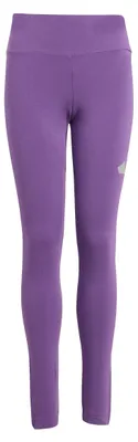 Produktbild von adidas Girl's Junior Girl Everyday Glam Baumwolle Leggings, active purple/silver me
