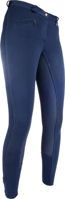 Produktbild von HKM Reithose Basic Belmtex Grip 3/4 Besatz DUNKELBLAU/DUNKELBLAU, Gr. 146