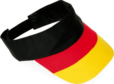 Produktbild von Deutschland Sonnenblende Kappe Mütze Cap WM EM Fußball Schwarz Rot Gold Party