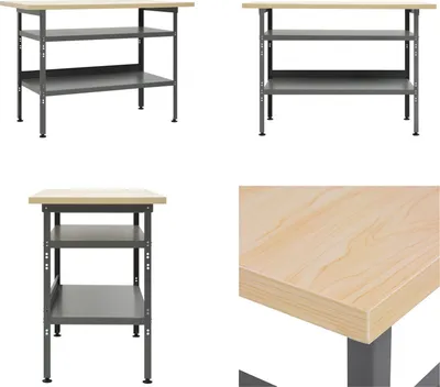 Obrázek produktu pro vidaXL Pracovní stůl šedý 120×60×85 cm ocel - Pracovní stůl - Pracovní stoly - Pracovní stoly - Pracovní stoly