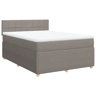 Produktbild von Boxspringbett mit Matratze Taupe 140x200 cm Stoff