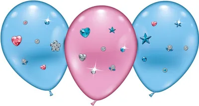 Produktbild von 4 Ballons DIY hellblau rosa