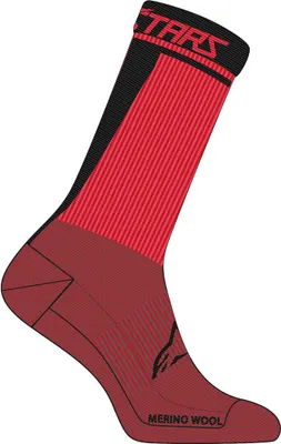 Produktbild von Alpinestars Merino 24 Fahrradsocken, schwarz/rot, L