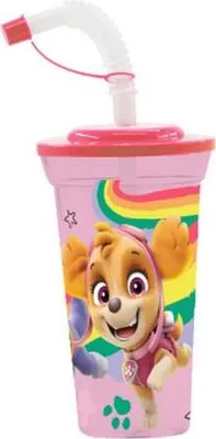 Produktbild von Trinkbecher PAW PATROL mit Trinkhalm 430ml