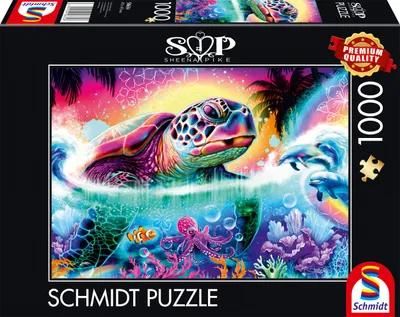 Zdjęcie produktu dla Schmidt® Spiele 58634 Puzzle 1000 elementów Sheena Pike Neonowy żółw, 1000 szt., Pod wodą, 12 lat(a)