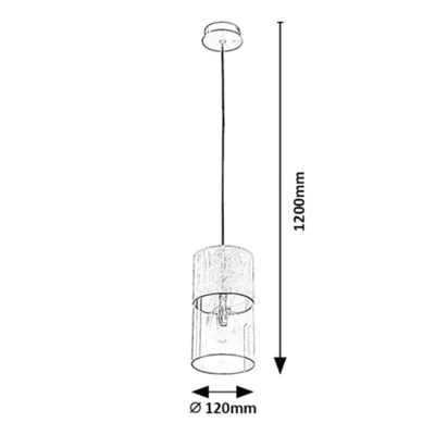 Immagine prodotto di Rabalux 3154 lampada a sospensione 1 spot Zelkova, E27, argento, rotonda, moderna, ø120mm