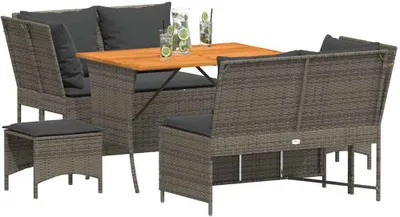 Zdjęcie produktu dla VidaXL 3365346, Ciemny Szary, Drewno akacjowe, Żywica, Stal, 750 mm, 720 mm