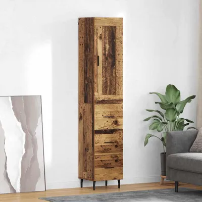 Obrázek produktu pro vidaXL Highboard old wood 34,5 x 34 x 180 cm materiál na bázi dřeva