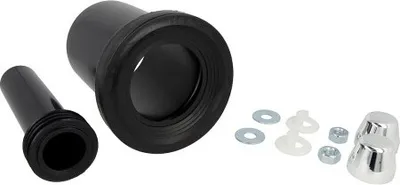 Produktbild von HAAS PE-Wand-WC-Anschlussgarnitur 180 mm, G DN 90/110 mit verchromten Deckkapp