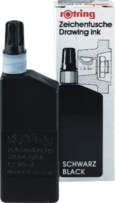 Immagine prodotto di Rotring S0194660 Inchiostro per calligrafia e disegno - nero, flacone da 23 ml