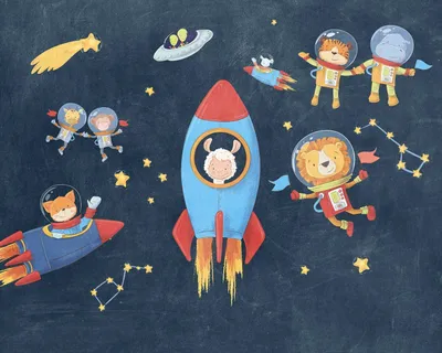 Obrázek produktu pro Komar Fototapeta Friends in Space Multicolor - 610859 - 350 x 280 cm