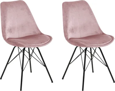 Image de Smuk Chaise de salle à manger Erina Rosa - 2 pièces