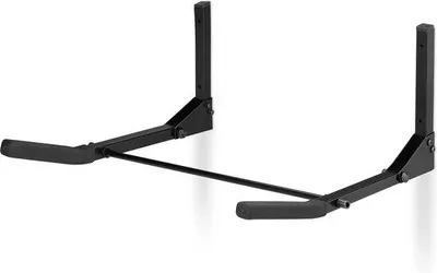 Zdjęcie produktu dla Uchwyt rowerowy – składany – nośność 30 kg – wymiary: 195 x 44 x 47 cm – montaż na ścianie – czarny