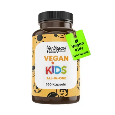 Produktbild von Kindervitamine (360 Multivitamin Kapseln = Jahresvorrat) für Kinder ab 5 Jahre I Kinder Vitamine