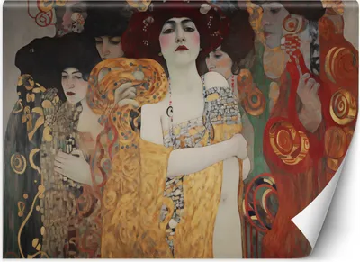 Produktbild von Vlies fototapete Porträt einer Frau - G. Klimt 150x105 cm Feeby Gold inkl. Kleber einfache Montage