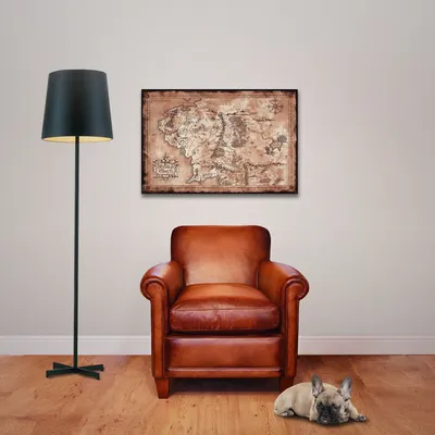 Image de Le Seigneur des Anneaux - Poster - Carte + 2 St Posterleisten Kunststoff 93 cm schwarz