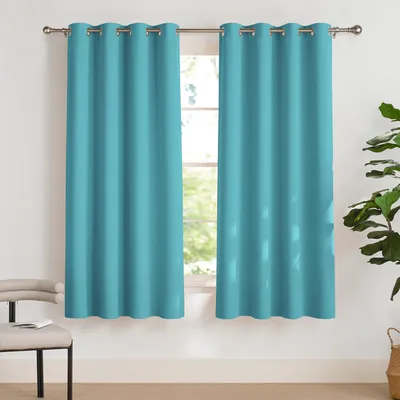 Produktbild von Verdunkelungsvorhänge für Kinderzimmer - 2er Set - 175 x 140 cm - Hellblau