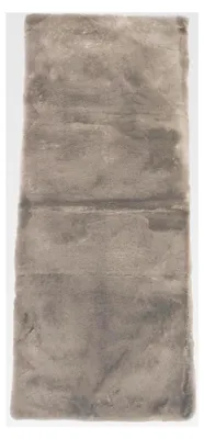 Produktbild von Lammfell Teppich - 140 x 60 cm – Auflage für Couch und Sessel – Schonend für den Sessel – Multifunktional – Strapazierfähig – Pflegeleicht (Grau)