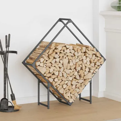 Produktbild von Brennholzregal Anthrazit 100x25x100 cm Kaltgewalzter Stahl, Kaminholzregale DesignMöbel