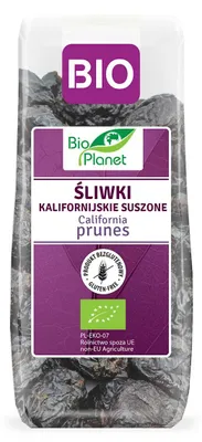 ŚLIWKI KALIFORNIJSKIE SUSZONE BEZGLUTENOWE BIO 200 g - BIO PLANET