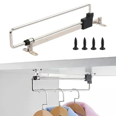 Produktbild von Teleskop-Kleiderstange - Ausziehbar zur Schrankorganisation - 300 mm