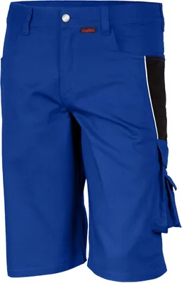 Produktbild von Qualitex kurze Arbeitshose - strapazierfähige PROfessionals Shorts aus faserverstätktem Gewebe - in Farbe: kornblau/schwarz - Herren: 42 - Damen: 36