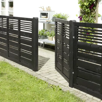 Produktbild von Plus Sichtschutzelement Silence 176 x 110 cm schwarz