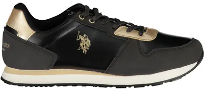 Produktbild von Damen Sportschuh Schwarz mit Schnürsenkeln & Kontrastdetails