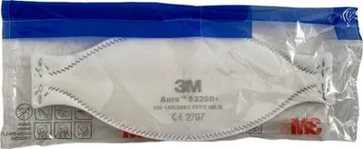 Produktbild von 10x 3M 9320D+ FFP2 Atemschutzmaske produziert in Deutschland 9320D D+ GERMANY!