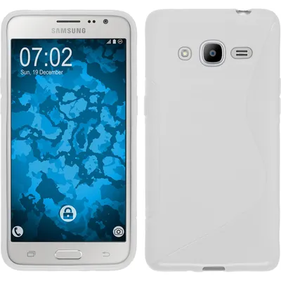 Produktbild von PhoneNatic Case kompatibel mit Samsung Galaxy J2 (2016) (J210) - weiß Silikon Hülle S-Style Cover