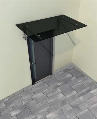 Zdjęcie produktu dla Glaszentrum Hagen - Wylewka szklana 120x90 cm szara - przezroczysta w komplecie. Stalowy uchwyt