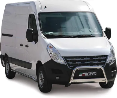 Image de Barre de protection frontale pour Renault Master 2010-2018 Gris Acier inoxydable ø63 mm