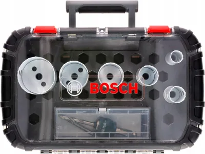 Produktbild von Lochsägen-Set Progressor for Wood & Metal, Ø 22- 64mm, 9-teilig (mit Power Change Adapter, Koffer)