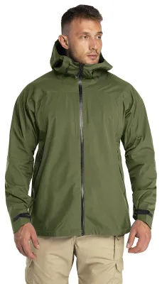Imagen del producto de Chaqueta impermeable para lluvia de Heren - Ligera y resistente al agua - Verde