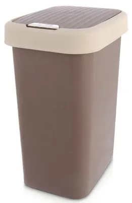 Immagine prodotto di Pattumiera in plastica marrone da 25 litri con coperchio basculante