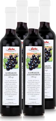 Produktbild von Darbo Schwarzer Johannisbeer Sirup 500ml - Cocktails Kaffeesirup (4er Pack)