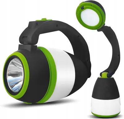 Interlook Campinglampe 4-in-1 mit Powerbank, 3 Leuchtmodi, USB, Schwarz