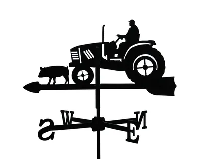 Produktbild von SvenskaV Wetterfahne Traktor klein in schwarz