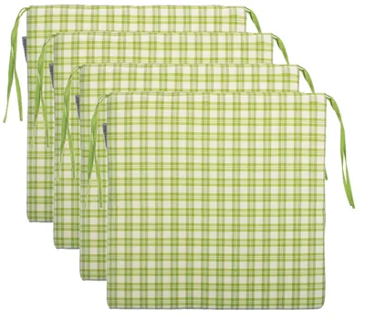 Imagen del producto de Omgoods - Cojines cuadrados para sillas con cintas de sujeción - 40x40 cm