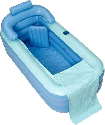 Produktbild von Aufblasbare Badewanne - Faltbares PVC-Bad - Entspannende Bäder - Integrierte Vollsitzung - 160 x 84 x 64 cm