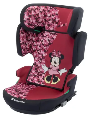 Productafbeelding van Bebeconfort Disney Hera i-Fix, kinderzitje, geschikt voor kinderen van 3,5 tot 12 jaar, Miss Minnie. Opvouwbaar kinderzitje, lichtgewicht (4,4 kg), 14 verstelbare hoofdsteunposities, met Minnie Mouse design