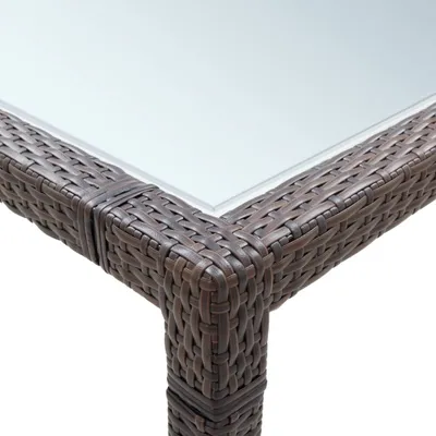 Produktbild von "im Sonderangebot"Esstisch/Outdoor Tisch - Garten-Esstisch - moderne Design - Balkontisch - Braun 200×200×74 cm Poly Rattan DEMöbel 9345241