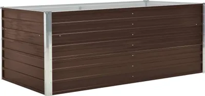 Immagine prodotto di vidaXL Letto rialzato 160 x 80 x 45 cm Acciaio zincato Marrone