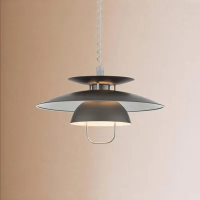 Produktbild von Lindby Hängelampe Nadija, grau, 43 cm, höhenverstellbar, E27